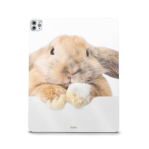 Image of MightySkins Carbon Fiber Skin Compatible with Apple iPad Pro 12.9 inch M2 6th Gen (2022) Full Wrap Kit - Lop Bunny | Protective, Durable Textured Carbon Fiber Finish | Easy to Apply | Made in The USA