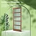 FREDBECK 34 x 84 inch Glass Barn Door with 6FT Barn Door Hardware Kit & Handle Included,5-Panel Frosted Glass, Water-Proof Surface,Pre-Drilled Holes,Need Assembly