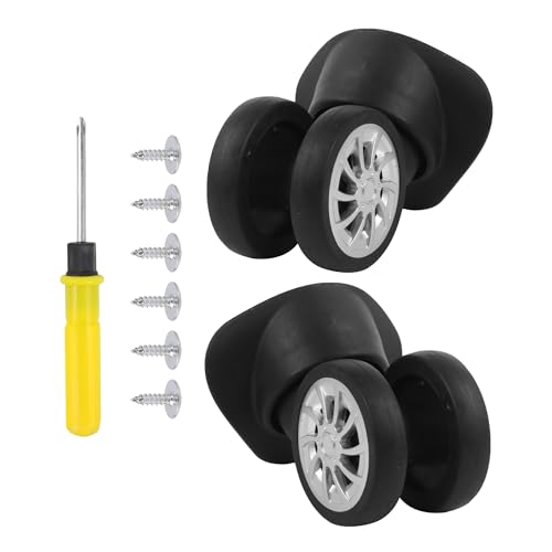 Bstinay ラゲッジキャスター W299 ブラック 1ペア (ハードスーツケースに適しています)