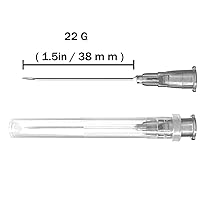 Vista 2 de Agujas de calibre 22, Agujas para Inyectar, 0.78 oz Aguja de 1.5 pulgadas, (100 unidades) Agujas de calibre 22 de 1.5 pulgadas para laboratorios