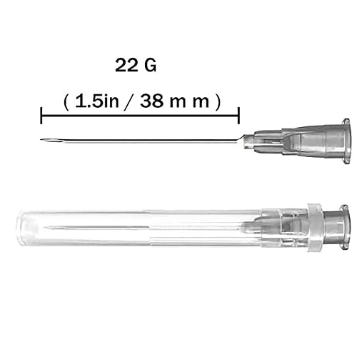 Miniatura 2 de Aguja de calibre 22, agujas hipodérmicas, 0.86 oz (22 g), aguja de 1.5 pulgadas, agujas de 0.86 oz para inyecciones, laboratorios científicos