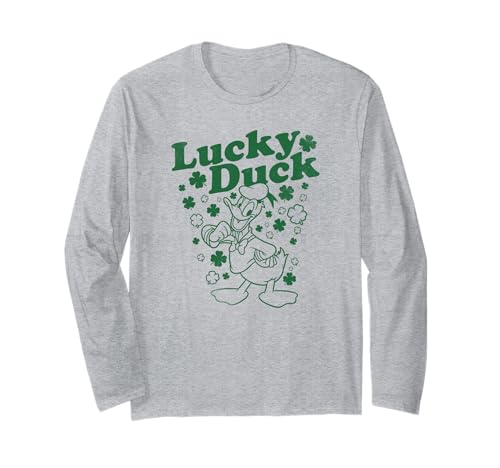 T-shirt Mickey Donald de la Saint-Patrick Disney à manches longues pour homme