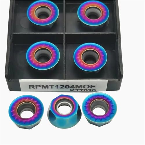 10 piezas de inserto de carburo para torno RPMT1204 MOE KT7030 miniatura 4