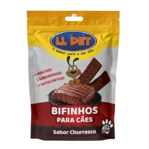 Bifinho Petisco Para Cães Sabor Churrasco 500g