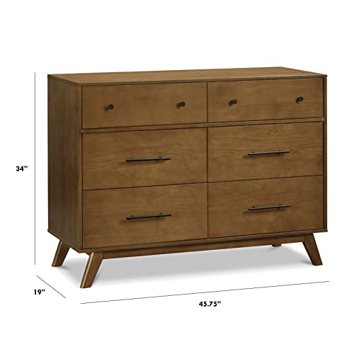 DaVinci Otto 6-Drawer Double Dresser in Walnut