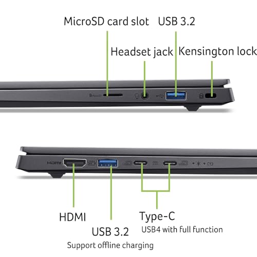 Swift X 14 AI OLED (SFX14-61G-R4FV) AI Laptop, Copilot+ PC, display touch WQ2.8K OLED 120Hz, AMD Ryzen AI 7 350, 32 GB RAM, SSD da 1 TB, NVIDIA GeForce RTX 5060, Windows 11, tastiera QWERTZ - Notebook - Immagine 4