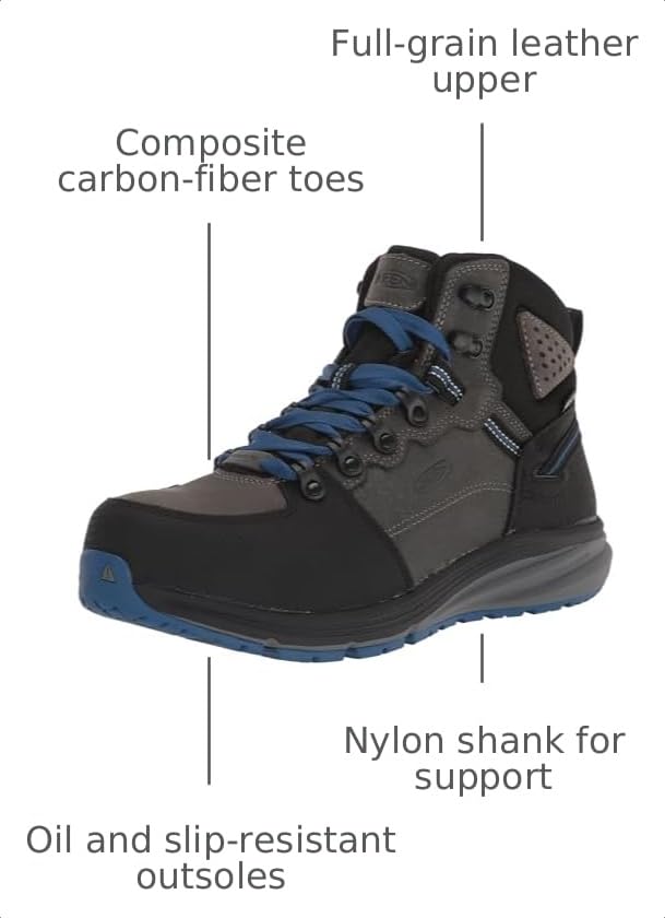 Image of KEEN Utility Men's Red Hook Mid Height Composite Toe Waterproof Warehouse Work Boots