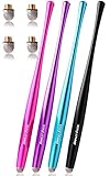 Dimples Excel Slim Waist Stylus with 6mm Fiber Tips (4pcs - Black/Pink/Aqua Blue/Purple)