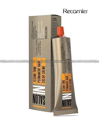 Recamier SalonIn Techni Tone Permanent Hair Color Creme Low Ammonia Dyes 40+ Colors | Tintes de Cabello Bajo Amoniaco 2.11oz-60gr (6.66)