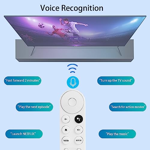G9N9N Voice Remote Control Compatible with Google Chromecast with Google TV(4K) Streaming Media Player Controller GA01919-US GA01923-US GA02463-US GA02464-US Replacement with YouTube Netflix Keys - Image 2
