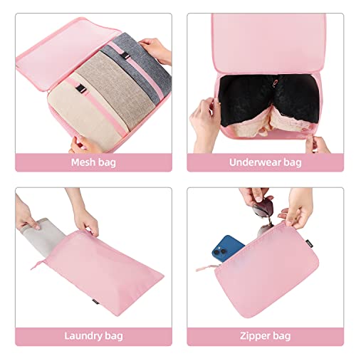 Image of BAGAIL 6 Set /8 Set /10 Set Packing Cubes Various Sizes Packing Organizer for Travel Accessories Luggage Carry On Suitcase