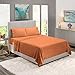 Nestl Queen Sheet Set - Luxury 1800 Ultra-Soft Microfiber Bed Sheets - Double Brushed - Deep Pockets - Easy Fit - 4 Piece Set - Bedding Sheets & Pillowcases (Queen, Rust)