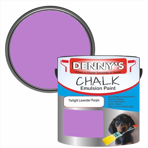 Premium Interior Wall & Furniture Chalk Paint – Twilight Lavender Purple – Rich Matt Finish, Durable & Washable, Low Odour, Ideal for Living Rooms, Bedrooms & Hallways (250ML Tin)