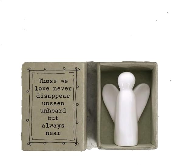 Porcelain Matchbox Angel, Those We Love Don't Disappear Sentimental Words, Family Keepsake Gift, Porcelain Keepsake, Thinking of You Gift