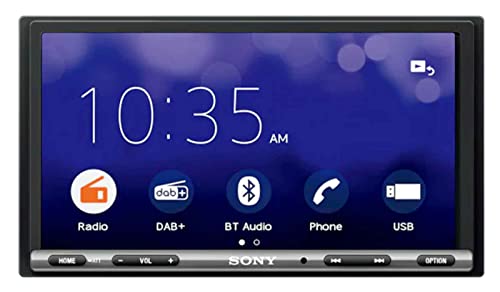 Sony XAV-3550D - Reproductor para Coche (WebLink, Bluetooth y NFC, Pantalla táctil de 7' antirreflejo, Dab+, Compatible con Android/iOS y apps como Waze o Youtube, Potencia de 55W x 4)