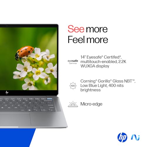 Image of HP OmniBook Ultra AMD Ryzen AI 9 HX 375 Next Gen AI Laptop,(32GB-LPDDR5X Ram,1TB SSD)2.2k Anti Glare 400 Nits, 14'' /35.6cm,W11+M365+Office24 with Copilot, FPR, Silver,1.57kg,9MP IR AI Camera, fd0009AU
