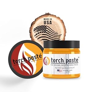 Torch Paste – La pasta original para quemar madera | Fabricado en Estados Unidos | Pasta no tóxica activada por calor para manualidades y quemar madera de plantilla | Diseños de quema precisa y