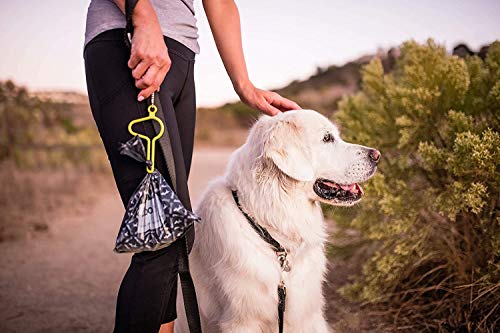 Image of The dooloop Hands Free Dog Poop Holder - Carry Pet Waste Bag with Attachable Leash Accessory for Dog Walking. Now made with Recycled /Recyclable Plastic. Maine, USA (Green)
