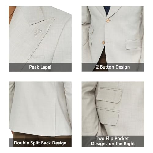Men Blazer Slim Fit Casual Sport Coats 2 Button Formal Jackets for Men Blazers Men Peak Lapel Prom Dress Suit Tuxedo Jacket3