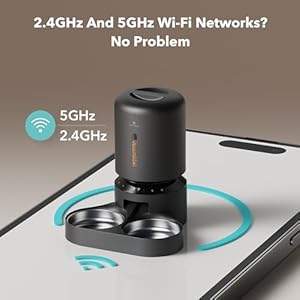 Petlibro Automatic Cat Feeder Wifi Connected Adjustable Meal Splitter Fresh Food Storage Multiple Pet Use Stainless Steel  Cucciolini Doodles Petlibro automatic cat feeder wifi connected adjustable meal splitter fresh food storage multiple pet use stainless steel   cucciolini doodles