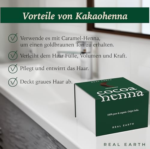 Real Earth Henna Haarfarbe 250g BIO 100% Natürliches. Henna Pulver Für Haare - Tönung Rot, Kupfer, Kupferrot, Goldbraun, Mittelblond, Schwarz, Dunkelbraun Color Prep Haut - Made in India