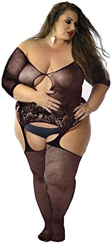 plus size fishnet suit