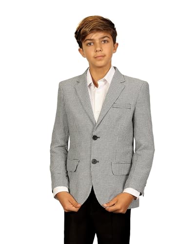 Recopilación y reviews de Sabueso Top cinco. 16 Gioberti Chaqueta blazer con pata de gallo para niños y niños, Negro, 12