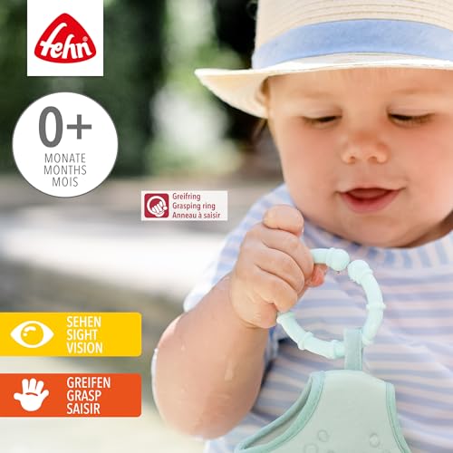 Fehn 10 Befestigungsring Set - Befestigungs Haken für Babyschale, Laufgitter & Bettchen - Greifringe Kinderwagenkette für Zuhause & Unterwegs - C-Ringe für Babys und Kleinkinder ab 0+ Monaten
