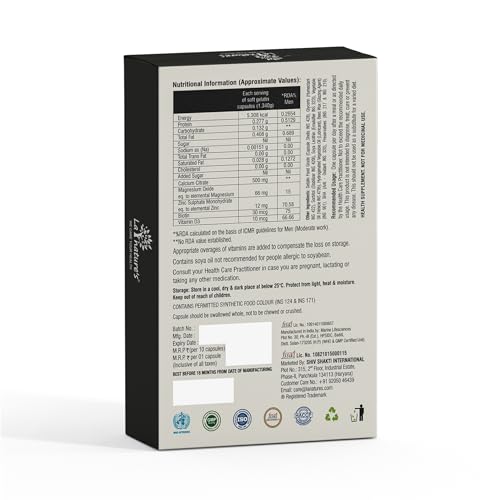 La Nature's Calcium Magnesium Zinc With Biotin & Vitamin D3 - Calcium Citrate 500 Mg And Vitamin D3 400 IU - Adults - 10 x 3 Strips