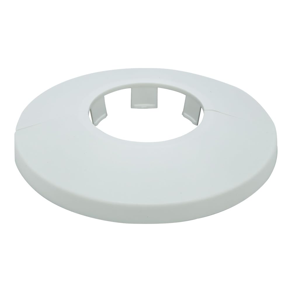 INDPROD Flange Pipe Cover Decoration 2 Pack, ABS Wall Split Flange, Round Escutcheon Plate for 1.26"/ 30mm Diameter Pipe Water Pipe Faucet Decoration Accessories, Plumbing Cover Plates (White)