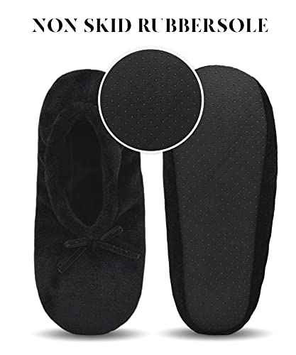 Keyela Women's Memory Foam House Fluffy Ballerina Slippers Ballet Shoes Fuzzy Cute Faux Fur Closed Toe Slip On Indoor Slippers3