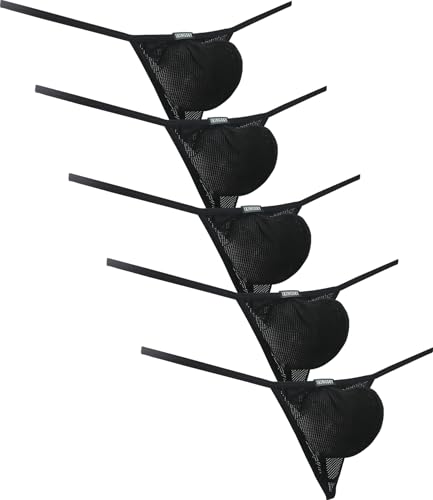 iKingsky Men's Pouch G-string Underwear Sexy Low Rise Thong Panties