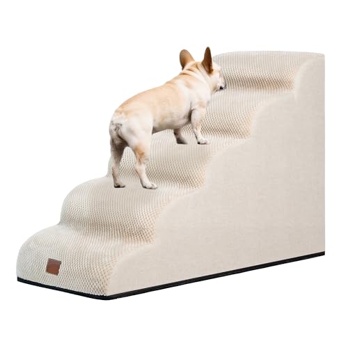 GoGoBunny Ramp Dog Stairs for High Beds 22.6" H, 5-Step