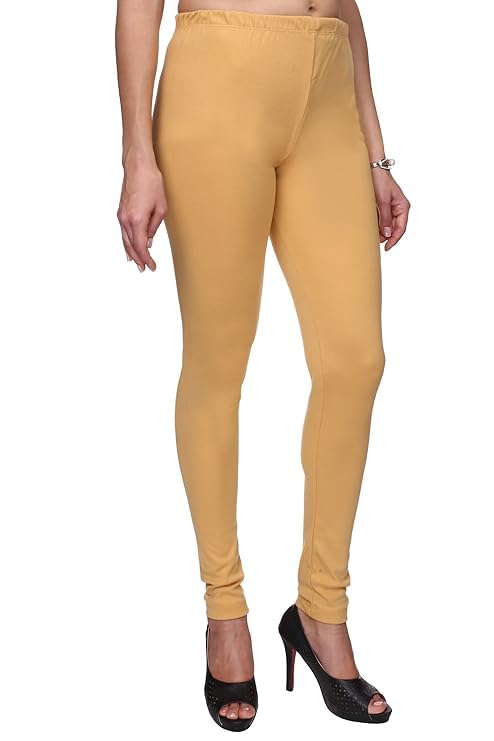 Image of Women's Premium Stretchable Cotton Leggings | Soft Slim Fit Ankle Length Churidar Pants for Casual, Ethnic, Office & Daily Comfortable Wear (Pack of 1)