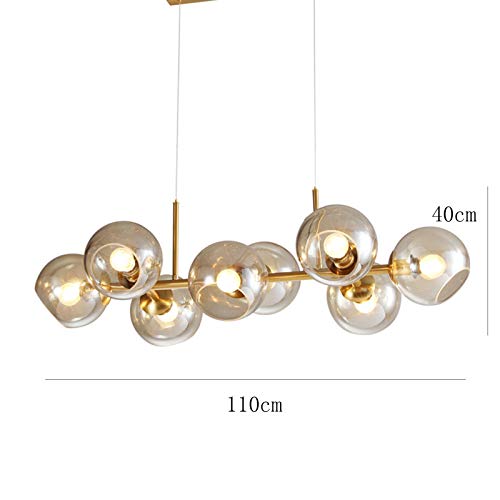 Lampe de Table Industrielle Edison avec Abat-Jour Verre Spoutnik - 6