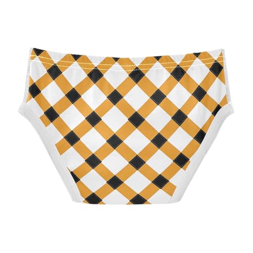 visesunny Boys Potty Training Underwear Orange Mismatch Check Breathe Cotton Briefs Size 2T-8Y for Toddler2