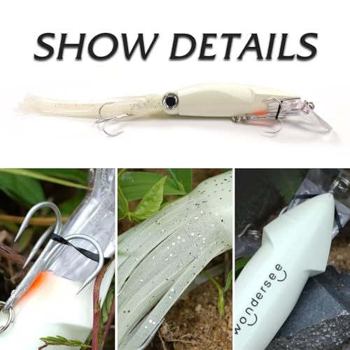 Wondersee Squid Fishing Lures, 4 Pack Octopus Swimbait - image 6