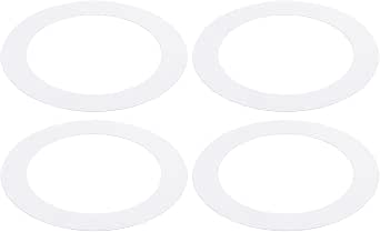 PATIKIL 6er Set Goof Ringe Für Einbaustrahler – Außendurchmesser 8,58 Cm, Innendurchmesser 6,3 Cm, Aus Stahl, Mattschwarz