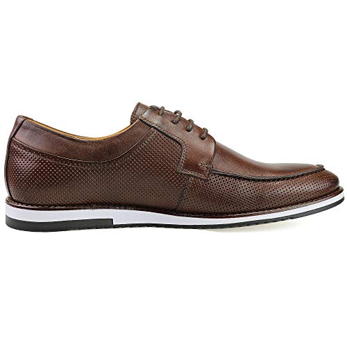 Sapato Casual Oxford Masculino Couro Cafe Tamanho:42;Cor:Marrom;Gênero:Masculino