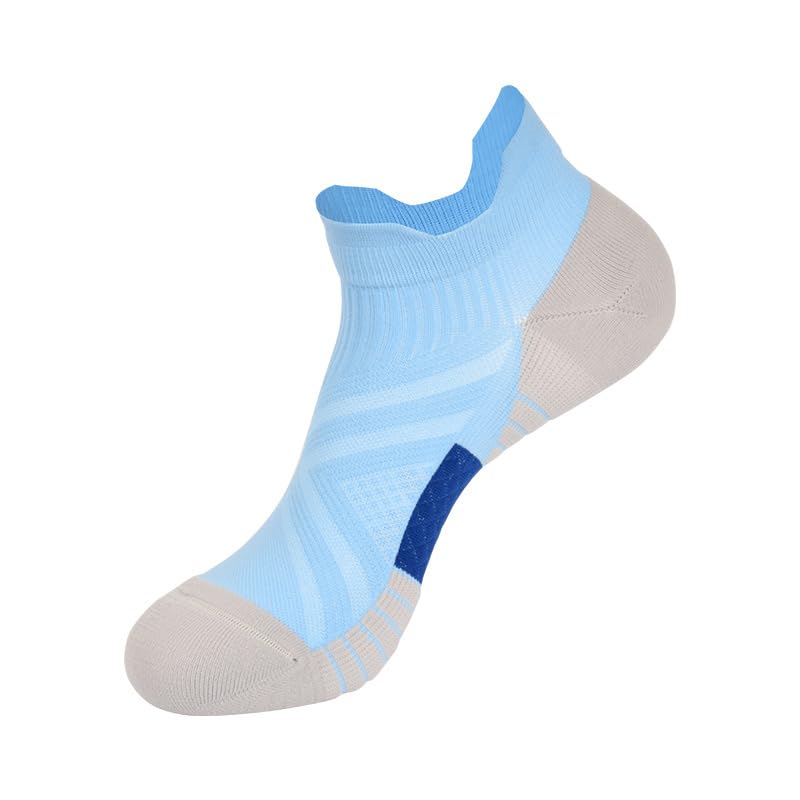 10 Pares de Calcetines Deportivos para Hombre, Corte Bajo, Tejido Sudoríparo y Antiolores, Ajuste Cómodo para Todas las Estaciones, Actividad Física y Uso Diario,El estilo B,Azul-YM, Azul, 1 Alto