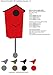 KOOKOO Birdhouse Red Limited Edition, Modern Design Cuckoo Clock with 12 Natural Bird Voices or Cuckoo Call