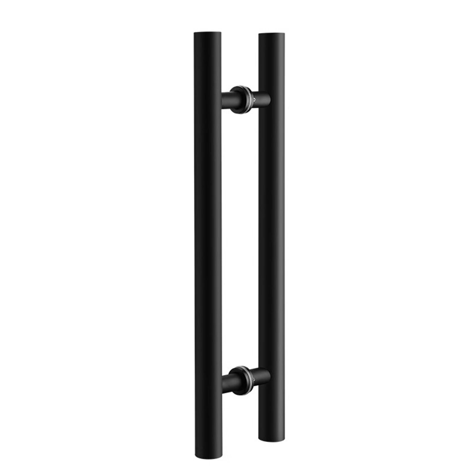 Poignée de porte coulissante verre double tirant noir mat 100cm