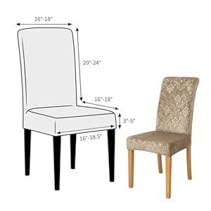 FORCHEER Chair Covers for Dining Chairs Set of 6,Velvet Beige Stretch Dining Room Chair Cover Kitchen Parsons Chair Slipcovers (Pack of 6, Velvet Beige) FORCHEER Chair Covers for Dining Chairs Set of 6Velvet Beige Stretch Dining Room Chair Cover Kitchen Parsons Chair Slipcovers Pack of 6 Velvet Beige