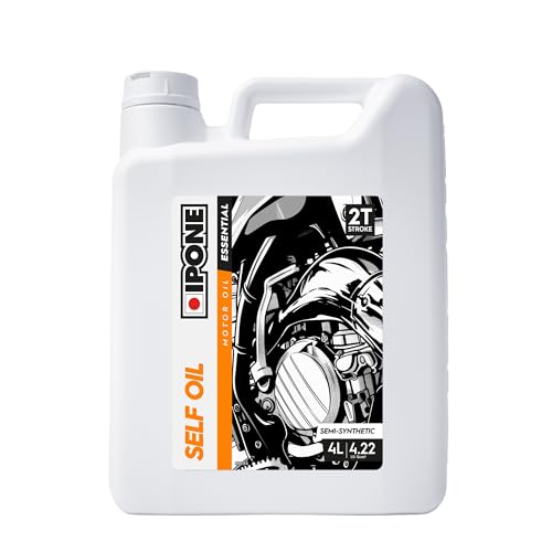 IPONE – Huile Moto Self Oil – Lubrifiant Semi Synthétique - Pour tous les engins 2 temps de Jardinage - motoculture - senteur Fraise - Lubrification...