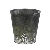  �bertopf rund Steppengras Zink 17 cm �.