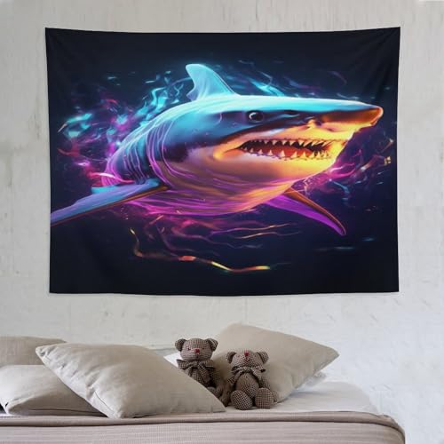 Tenture requin PAZZK pour creer une ambiance marine et cocooning dans votre dortoir
