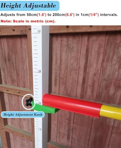 Competition Training High Jump Stands for School, 50-200 cm Adjustable Athletics Track and Field High Jump Standards Tool, Crossbar Not Included