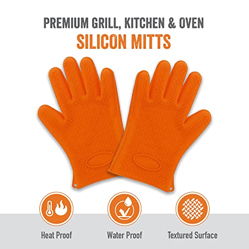 Sartén para parrilla acero inoxidable con guantes resistentes al calor miniatura 4