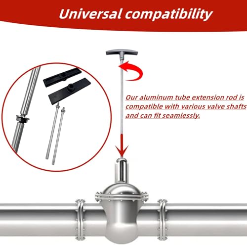 Image of YSD RV Waste Valve Handle Replacement RV Waste Valve Tube Extension Kit Tank Valve Handle RV Dump Valve Handle Replacement Set