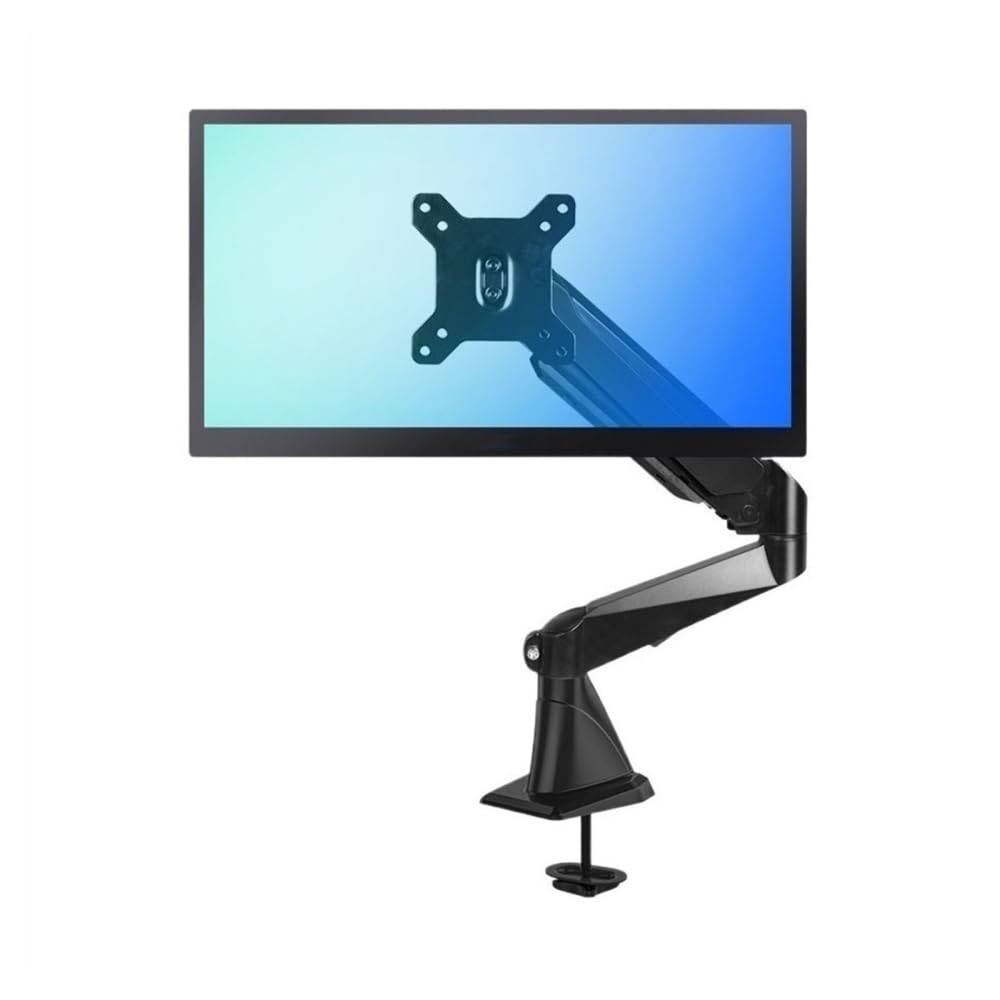 SaryEdge Height - Adjustable Monitor Stand Arm Single Monitor Mount, Gas Spring Monitor Arm Desk Mount with Clamp, Fully Adjustable Single Monitor Arm Fits 15-,Black